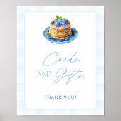 ブルーベリーパンケーキベビーブランチカードとギフト ポスター (正面)