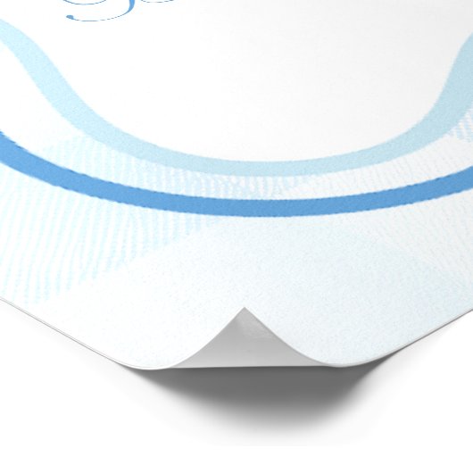 ブルーベリーパンケーキベビーブランチベビーシャワーウェルカム ポスター (角)