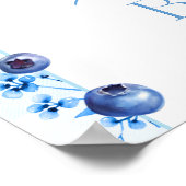 ブルーベリーパンケーキベビーブランチベビーシャワーウェルカム ポスター (角)