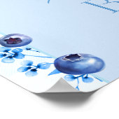 ブルーベリーパンケーキベビーブランチベビーシャワーウェルカム ポスター (角)