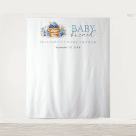 ブルーベリーパンケーキベビーブランチベビーシャワーバックドロップ タペストリー