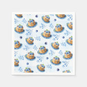 ブルーベリーパンケーキベビーブランチベビーシャワー スタンダードカクテルナプキン (正面)