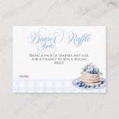 ブルーベリーパンケーキベビーブランチ赤ちゃんシャワーオムツ エンクロージャーカード (正面)