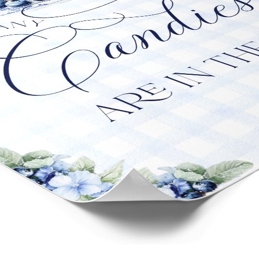 ブルーベリーパンケーキベビーブランチ赤ちゃんシャワーボーイ ポスター (角)