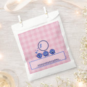 ブルーベリーパーソナライズされたベーキングベーカリー包装 フェイバーバッグ (クリップ留めされた状態)