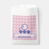 ブルーベリーパーソナライズされたベーキングベーカリー包装 フェイバーバッグ (正面)