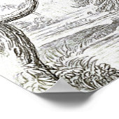 ブルーベリービーイーターヴィンテージイラストレーション ポスター (角)