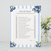 ブルーベリーファースト誕生日のEverまたはNeverゲームカード シーズンカード (スタンド正面)