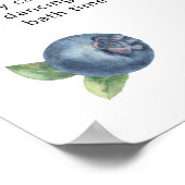 ブルーベリーファースト誕生日マイルストーン誕生日 ポスター (角)