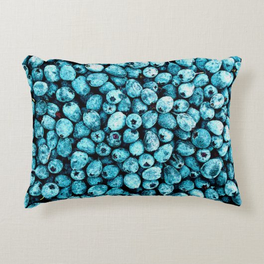 「ブルーベリーフルーツのスタック」かわいい写真。買今 アクセントクッション (正面)