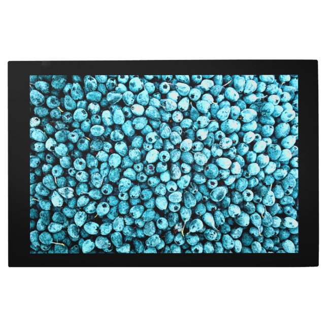 「ブルーベリーフルーツのスタック」かわいい写真。買今 メタルプリント (正面)