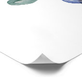 ブルーベリーフルーツウォーターのアートワーク ポスター (角)