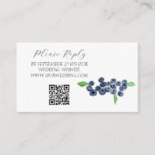 ブルーベリーフルーツウォーター素朴カラー結婚ズ エンクロージャーカード (正面)