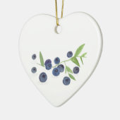 ブルーベリーフルーツキッチンウォーターカラーフード素朴 セラミックオーナメント (左)