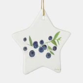 ブルーベリーフルーツキッチンフードウォーターの色の素朴 セラミックオーナメント (右)