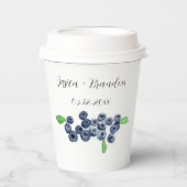 ブルーベリーフルーツブルーベリーウォーター結婚カラー 紙コップ (正面)