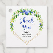 ブルーベリーフローラベビーシャワーありがとう フェイバータグ (正面)