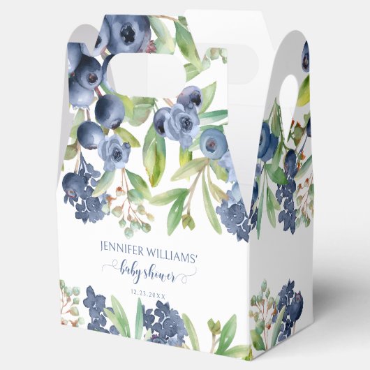 ブルーベリーフローラ男の赤ちゃんシャワーキャンディーフェイスボックス フェイバーボックス (オープン)