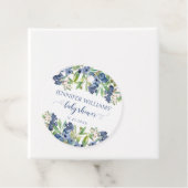 ブルーベリーフローラ男の赤ちゃんシャワーギフトメッセージカード フェイバータグ (インサイチュ)