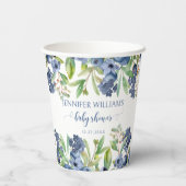 ブルーベリーフローラ男の赤ちゃんシャワー紙カップ 紙コップ (裏面)