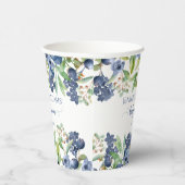 ブルーベリーフローラ男の赤ちゃんシャワー紙カップ 紙コップ (右)