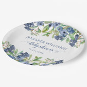 ブルーベリーフローラ男の赤ちゃんシャワー紙プレート ペーパープレート (アングル)