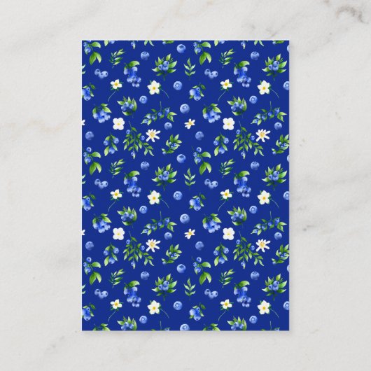 ブルーベリーフローラ赤ちゃんシャワーブックリクエスト エンクロージャーカード (裏面)