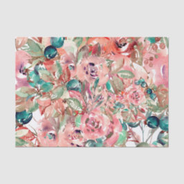 ブルーベリーブッシェルWatecolor Decopage花 薄葉紙