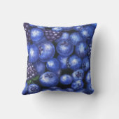 ブルーベリーブラックベリー水の色シームレスパット クッション (裏面)