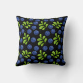 ブルーベリーブリス：フレッシュフルーツパターンデザイン クッション (裏面)