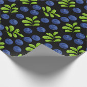 ブルーベリーブリス：フレッシュフルーツパターンデザイン ラッピングペーパー (角)