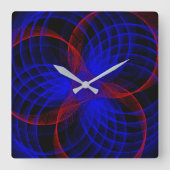 ブルーベリーブルートリプルアクセントスクエアウォールクロック スクエア壁時計 (正面)