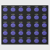 ブルーベリーブルーベリおもしろいープンダークBG ラッピングペーパー (フラット)