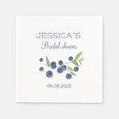 ブルーベリーブルーベリーフルーツブライダルシャワーパーティー スタンダードカクテルナプキン (正面)