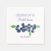 ブルーベリーブルーベリーフルーツブライダルシャワーパーティー スタンダードカクテルナプキン (正面)