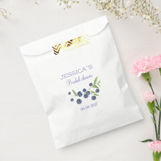 ブルーベリーブルーベリーフルーツブライダルシャワーパーティー フェイバーバッグ (封をした状態)