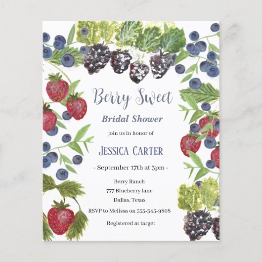 ブルーベリーブルーベリーフルーツブライダルシャワー (正面)