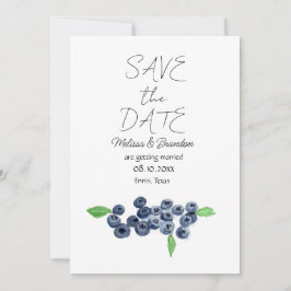 ブルーベリーブルーベリー素朴結婚ズベリー 招待状