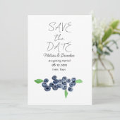 ブルーベリーブルーベリー素朴結婚ズベリー 招待状 (スタンド正面)