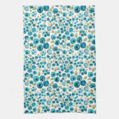 ブルーベリープリントティータオル キッチンタオル (縦)