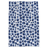 ブルーベリープリントフルーツパターン ミディアムペーパーバッグ (正面)