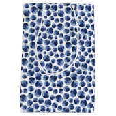 ブルーベリープリントフルーツパターン ミディアムペーパーバッグ (裏面)