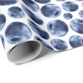 ブルーベリープリントフルーツパターン ラッピングペーパー (ロールコーナー)