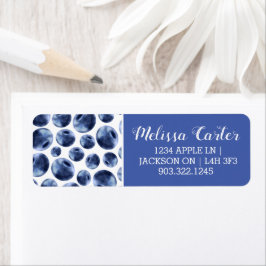 ブルーベリープリントフルーツパターン ラベル