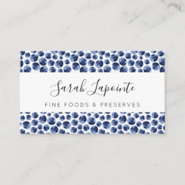 ブルーベリープリントフルーツパターン 名刺