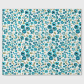 ブルーベリープリントラッピング紙 ラッピングペーパー (フラット)