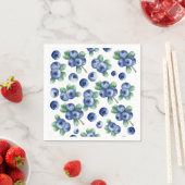 ブルーベリープリント紙ナプキン スタンダードカクテルナプキン (インサイチュ)