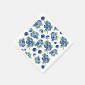 ブルーベリープリント紙ナプキン スタンダードカクテルナプキン (角)