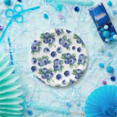 ブルーベリープリント紙プレート ペーパープレート (パーティー)