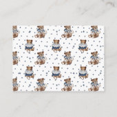 ブルーベリーベア男の赤ちゃんシャワーブックリクエスト エンクロージャーカード (裏面)